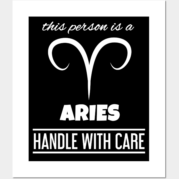 Aries (♈︎) -- Handle with care Wall Art by Moment Of Joy